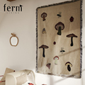 丹麦ferm LIVING 森林挂毯墙面装饰毯北欧风客厅沙发巾休闲毯