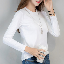 白色t恤女长袖2020春装新款纯棉打底衫韩版内搭紧身时尚显瘦上衣
