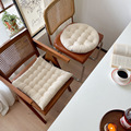 日式素色方形坐垫榻榻米蒲团方形圆形餐椅可绑带阳台布艺飘窗椅垫