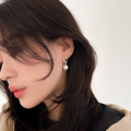 韩国S925纯银饰品珍珠耳钉女新款2024爆款耳环个性小众高级感耳饰