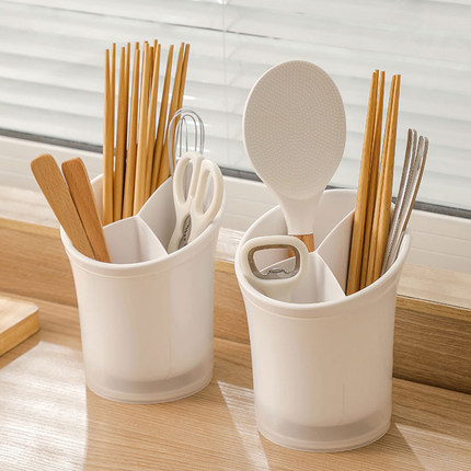 厨房筷子筒沥水餐具笼收纳盒家用台面勺子叉置物架塑料筷托桶筷篓