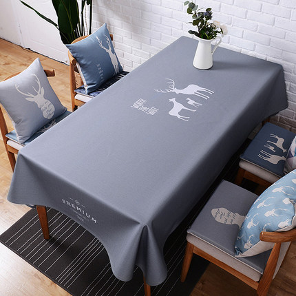 棉麻桌布布艺欧式台布北欧长方形防烫罩布防水茶几布客厅餐桌布