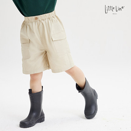LittleLine 大口袋 户外中长工装露营短裤 男女童夏季裤装