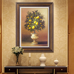 柠檬树玄关壁画客厅装饰画现代美式挂画沙发背景墙画餐厅中堂硕果