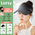 日本lursy防晒帽网球帽运动帽子跑步防紫外线太阳户外空顶遮阳帽