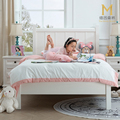 美式儿童床水性漆全实木1.2米床美式家具白色男孩床单人床1.5米