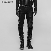 *小破家 PUNK RAVE 朋克steampunk男长裤 骨灰系列机能风战士裤子