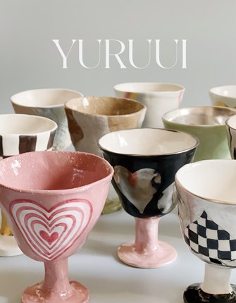 [YURUUI设计师]韩国Nightfruiti创意手绘陶瓷马克杯纯手工正品进