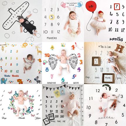 韩风婴儿照相数字背景布家用创意时尚新生儿周岁满月摄影道具ins