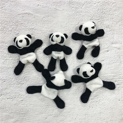 毛绒熊猫冰箱贴创意可爱礼物送礼成都旅游纪念品玩具小公仔磁性贴