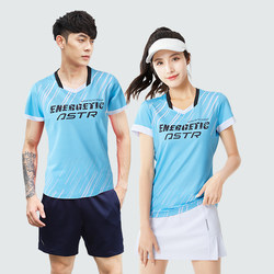 羽毛球服女短袖套装韩国速干运动健身透气团购比赛定制男T恤上衣