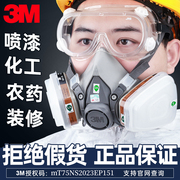 3M6200防毒尘620P防甲醛酸性有机气体化工农药喷油漆专用面具套装