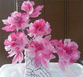 8朵牡丹花材料包 蓝白双色 丝网花材料包丝袜花套包 客厅摆饰
