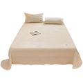 华夫格牛奶绒床单单件珊瑚绒一米五法兰绒被单裸睡双人枕套三件套