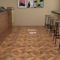 欧式美式仿木纹砖500仿古砖客餐厅卧室书房复古咖啡厅店防滑地砖
