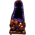 天然紫晶洞乌拉圭玛瑙聚宝盆紫晶块钱袋子紫水晶洞原石家居摆件46