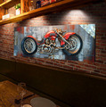 复古立体摩托车汽车火车挂画酒吧咖啡厅餐厅创意工业风墙面装饰画