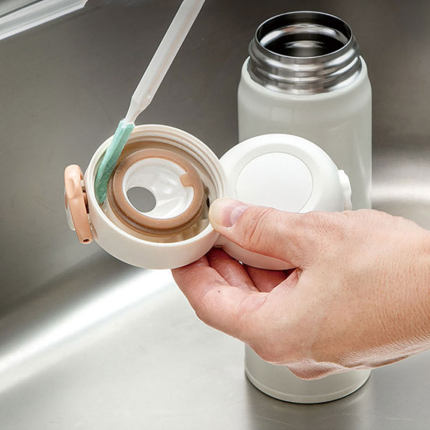 日本进口保温杯杯盖缝隙清洗刷奶瓶刷子清洁刷套装长柄水壶洗杯刷