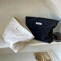 日本高级感提花化妆包大容量拉链内胆包旅行收纳袋便携新款手拿包