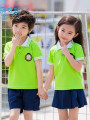 短裙子 小学生班服男女校服绿色T恤幼儿园园服夏季童短袖运动套装