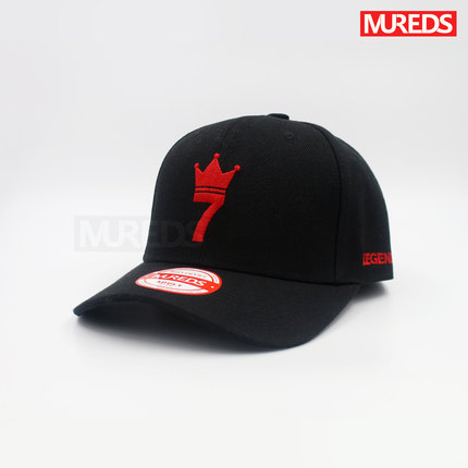 MUREDS原创球迷纪念品红魔7号传奇弯檐棒球帽平檐帽调节嘻哈帽子