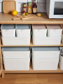 日式储物盒塑料收纳盒大容量带盖厨房厨具桌面杂物整理盒子收纳箱