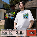 MEDM24SS牙刷绣椰树短袖T恤男夏季潮牌小众设计感情侣休闲体恤衫