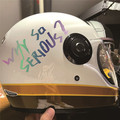 WHY SO镭射文字英文汽车反光装饰贴纸摩托车滑雪头盔贴纸个性防水