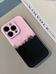 原创黑粉油画个性艺术菲林壳适用苹果14ProMax手机壳iPhone13硬壳12Pro新款iPhone11高级感XR/XSMAX/7/8PLUS