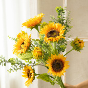 向日葵仿真太阳花束干花瓶家居客厅大号落地假花装饰品插花艺摆件