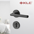 KLC黑色室内门锁静音分体卧室卫生间厕所锁体家用木门通用型锁具