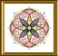 CD  Art Nouveau Lilies  百合花的万花筒原版古董珠十字绣套件