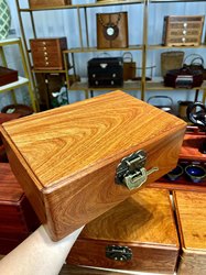 年度重器缅甸花梨木收纳盒实木独板首饰盒红木珠宝证件饰品带锁盒