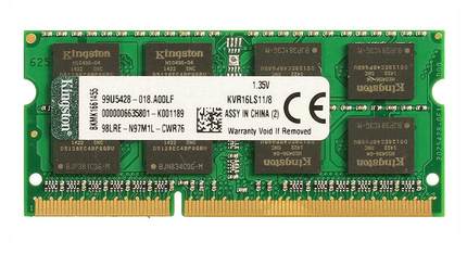 Kingston金士顿DDR3L 8G 1600 低电压 笔记本内存条原装原厂1.35V