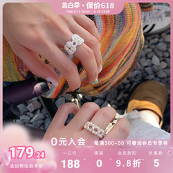 新品现货Vita Planet韩国YLYL正品 珍珠串珠戒指小众复古时尚指环