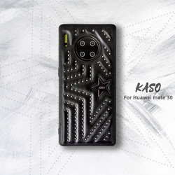 铆钉KASO皮质适用华为mate30pro手机壳挂绳RS保时捷P40朋克20软50