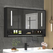 卫生间镜子带置物架浴室智能镜柜挂墙式防水储物厕所洗手间梳妆镜