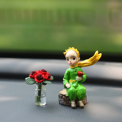小王子的玫瑰花创意家居摆件生日礼物小狐狸情人节周边汽车装饰
