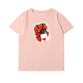 GESIMAO 一盒大草莓插画印花短袖T恤 百搭纯棉男女宽松情侣装上衣