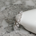 VAN KAMO 18k金钻石戒指 女 满天星18k金镶嵌 极简高级礼物包邮