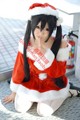 轻音少女 中野梓 圣诞装 cosplay定做 承接各种动漫服装假发定制