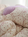 莓果物语手绘ins简约风纯棉100双层纱床单被套床笠床品三四件套春