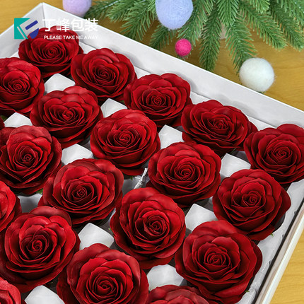丁峰·仿真玫瑰花礼盒装饰肥皂花礼物点缀包装花朵多层高仿玫瑰