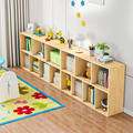 实木书架家用客厅落地置物架儿童简易书柜学生卧室矮柜收纳松木柜