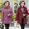 雅鹿羽绒服女士中老年加厚保暖时尚韩版修身妈妈装2021年冬装外套