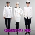 新款男女海军值服偏偏喜欢你同款演出表演服运动会合唱服白色套装