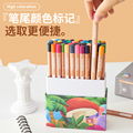 启励48色彩铅 彩色铅笔画画专用油性彩色铅笔美术专用y粗彩色铅笔