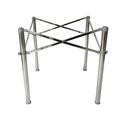 不锈钢圆桌桌架 折叠o圆台面脚架餐桌脚  玻璃铝合金 支撑铁架配