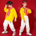 现货速发少儿街舞嘻哈演出服小女孩啦啦队运动套装小学生班服中国