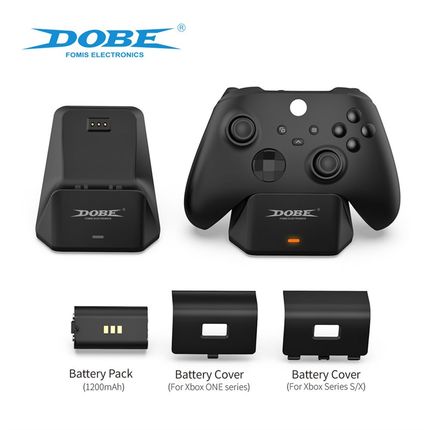 DOBE正品 Xbox Series X/S手柄电池座充 ONE S无线手柄电池包后盖